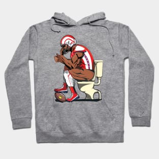 American Football Player on the Toilet Hoodie